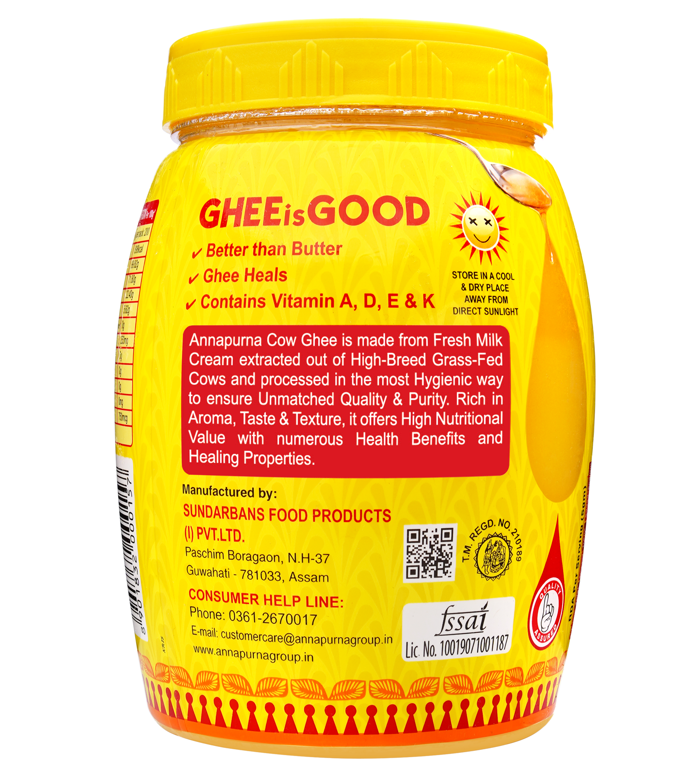 Annapurna Cow Ghee - Product back image